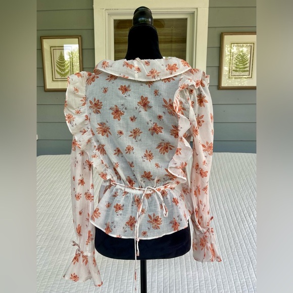 The Amanda wrap top from Free People comes alive in floral-inspired cotton SizeM - Picture 7 of 12